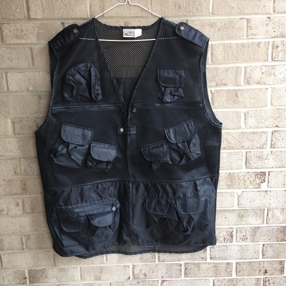 Vintage 90’s mesh vest w/ pockets - Picture 1 of 7